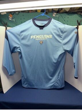 Reebok Pittsburgh Penguins Long Sleeve Throwback Jersey Size XL. Nice Condition.